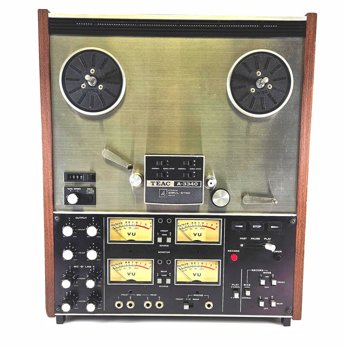 Teac A-3340 1/4 inch 4 Track Reel to Reel Audio Tape Recorder with Simul-Sync - AMERICAN RECORDER TECHNOLOGIES, INC.