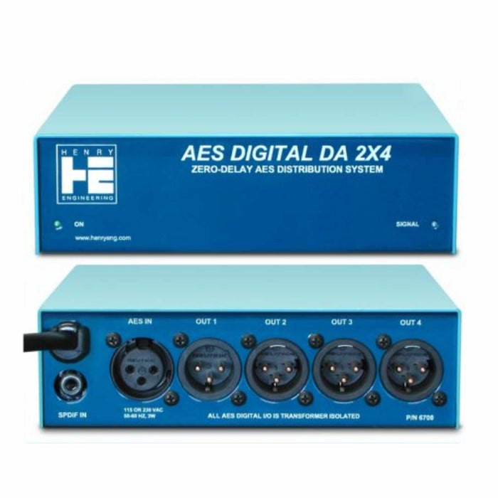 Henry Engineering AES DIGITAL DA 2X4™ ZERO-DELAY AES DISTRIBUTION SYSTEM