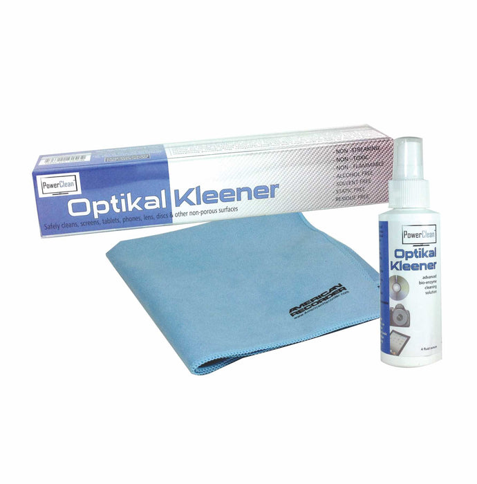 POWERCLEAN Optikal Kleener - Screen, Lens & Disc Cleaning Kit - Large Size - AMERICAN RECORDER TECHNOLOGIES, INC.