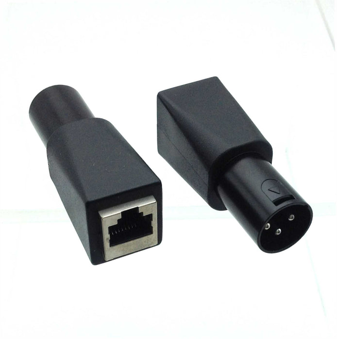 AMERICAN RECORDER DMX 3 Pin XLR Male to RJ45 Female Adapter - AMERICAN RECORDER TECHNOLOGIES, INC.