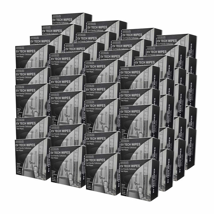 AMERICAN RECORDER Eco-friendly Cellulose EV TECH TASK WIPES - 4.2 inch x 7.6 inch, box of 280 - AMERICAN RECORDER TECHNOLOGIES, INC.