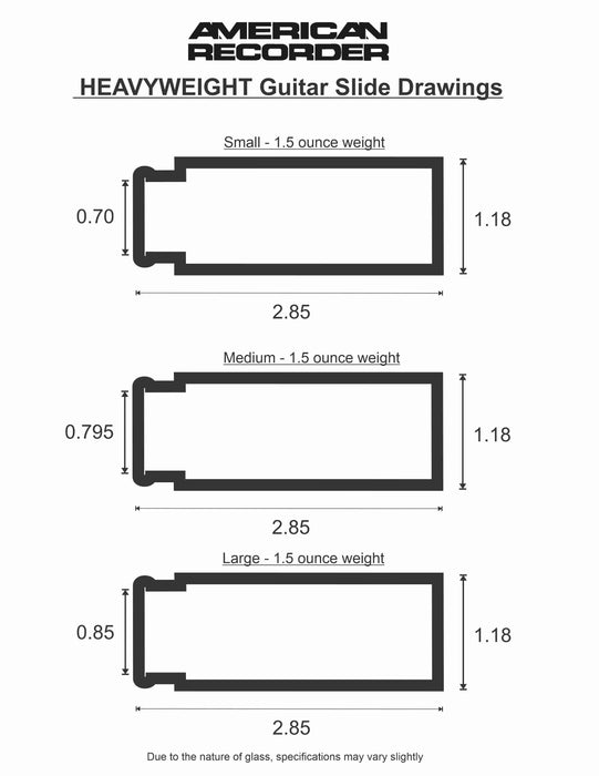 Heavyweight Guitar Slide - AMERICAN RECORDER TECHNOLOGIES, INC.