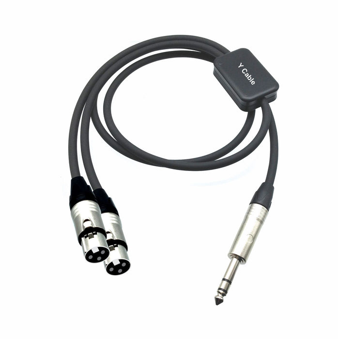 PRO Series Y Cable - Balanced 1/4" TRS Male to Dual XLR Female - AMERICAN RECORDER TECHNOLOGIES, INC.