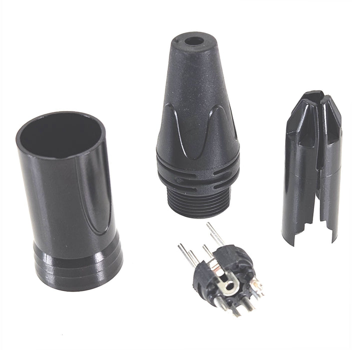 AMERICAN RECORDER Solder Type 5 pin Male XLR Connector - Black - AMERICAN RECORDER TECHNOLOGIES, INC.