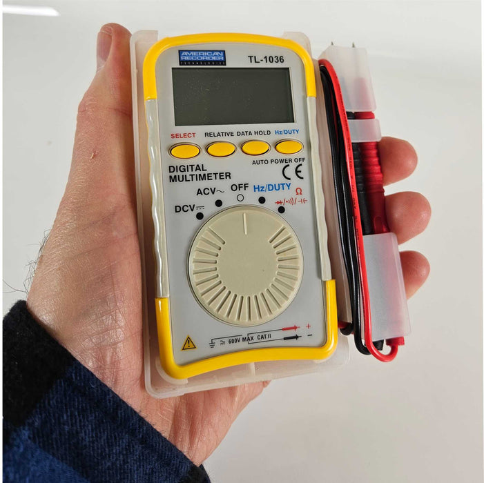 American Recorder Pocket Digital Multimeter – 500V AC/DC, 400mA, Compact & Professional Grade - AMERICAN RECORDER TECHNOLOGIES, INC.