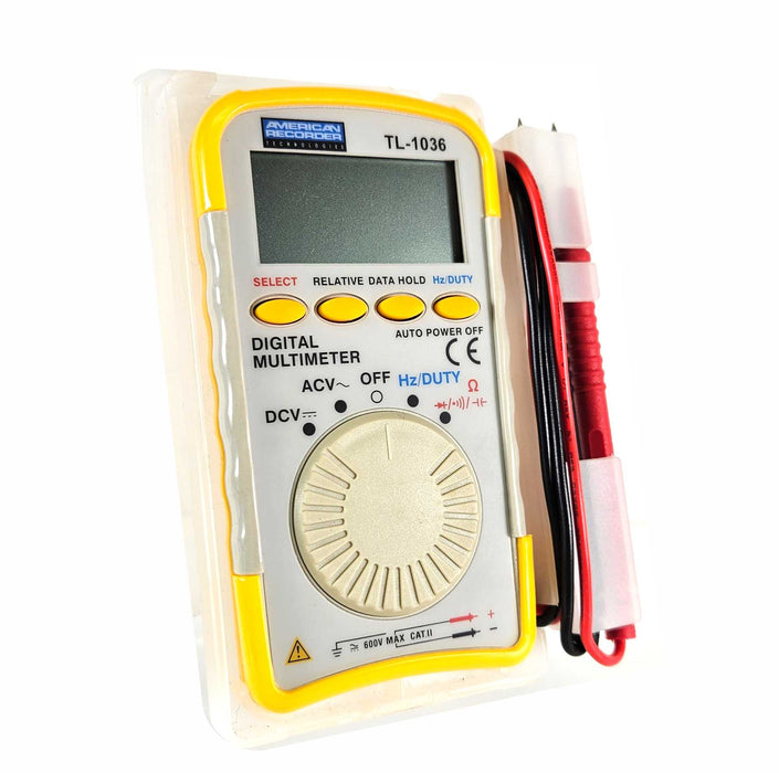 American Recorder Pocket Digital Multimeter – 500V AC/DC, 400mA, Compact & Professional Grade - AMERICAN RECORDER TECHNOLOGIES, INC.