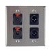 Dual Gang Stainless Steel Wall Plates with Two XLR Male/Two TRS Female - AMERICAN RECORDER TECHNOLOGIES, INC.