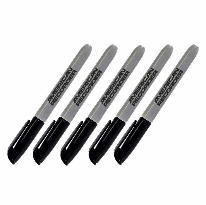 Fine Point Tip Permanent Marker, Black - 12 pack - AMERICAN RECORDER TECHNOLOGIES, INC.