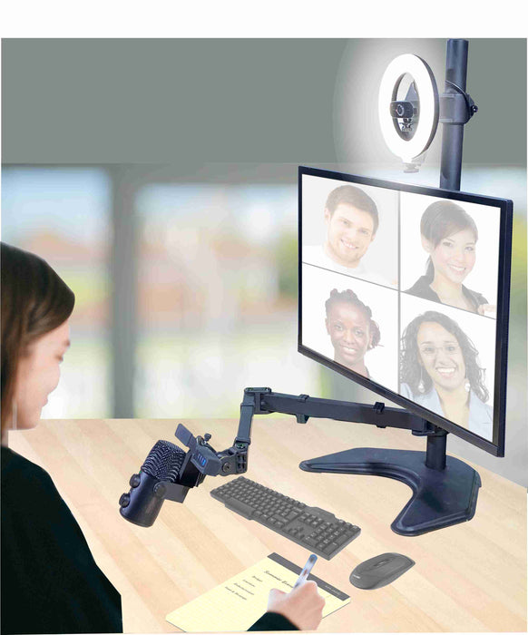 ALLCAST All-in-One Streaming System with Microphone, Camera, Light and Stand. Perfect for Video Conference, Webinar and Podcast - AMERICAN RECORDER TECHNOLOGIES, INC.