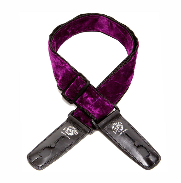 Lock-It Guitar Straps - 2" Wide Plush Crush Velvet - AMERICAN RECORDER TECHNOLOGIES, INC.