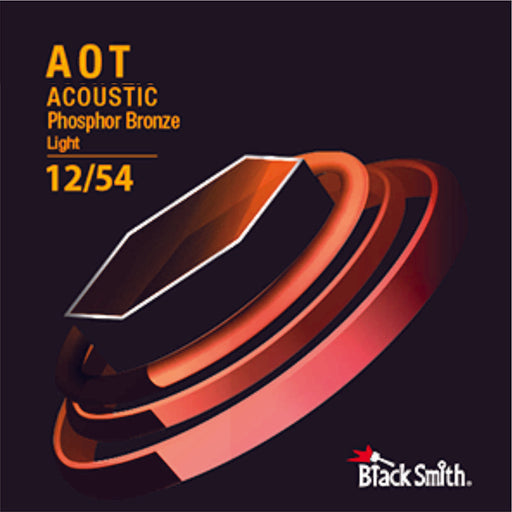 BLACKSMITH Acoustic 6 String Set, Nano-Carbon Coated Phosphor Bronze - Light 012 - 054 - AMERICAN RECORDER TECHNOLOGIES, INC.