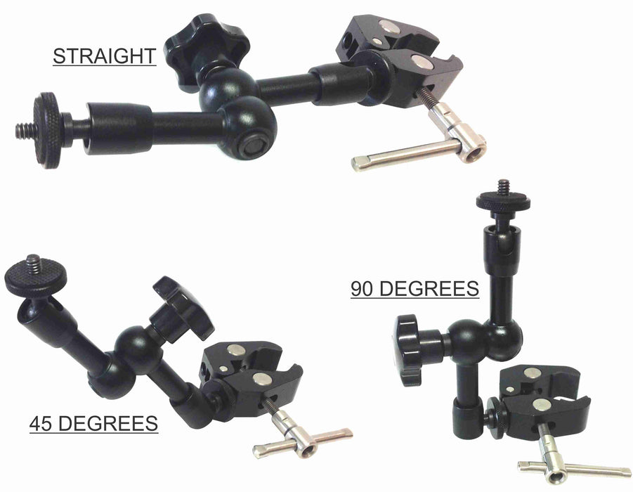SMART BRACKET Pole Mount Clamp with 7" One-Knob Adjustable Arm + Phone Mount - AMERICAN RECORDER TECHNOLOGIES, INC.