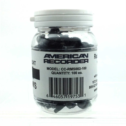 10/32 Tapered Tip Rack Screws with Washer, Black, Jar of 100 - AMERICAN RECORDER TECHNOLOGIES, INC.