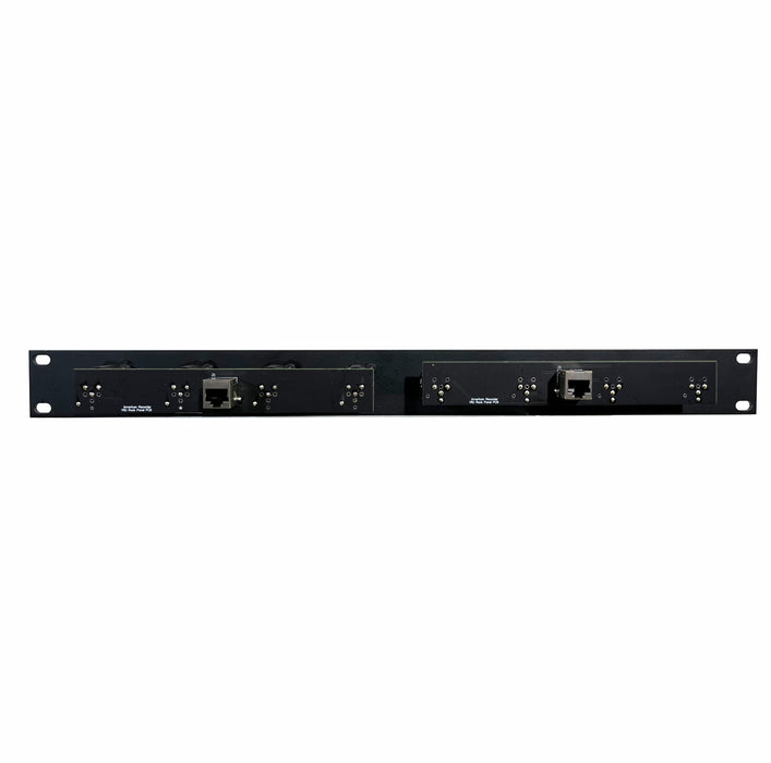 1RU Rack Panel with 8 XLR Male Front / 2 Shielded RJ45 Rear - AMERICAN RECORDER TECHNOLOGIES, INC.