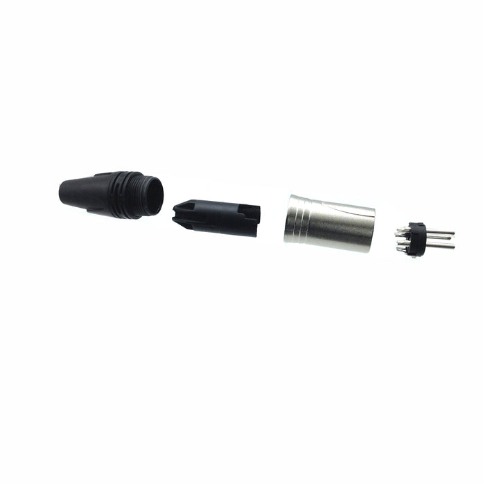 AMERICAN RECORDER 3 pin Male XLR Solder Type Connector - Nickel - AMERICAN RECORDER TECHNOLOGIES, INC.