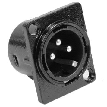 AMERICAN RECORDER Solder Type 3 Pin Male XLR D Type Chassis Panel Mount - AMERICAN RECORDER TECHNOLOGIES, INC.
