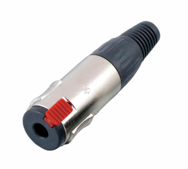 AMERICAN RECORDER 1/4 inch Inline TRS (3 conductor) Jack (female) Connector with Locking Mechanism - AMERICAN RECORDER TECHNOLOGIES, INC.