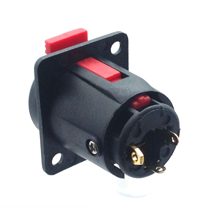 AMERICAN RECORDER Solder 1/4" TRS (3 conductor) D-Type Chassis Panel Mount Jack - AMERICAN RECORDER TECHNOLOGIES, INC.