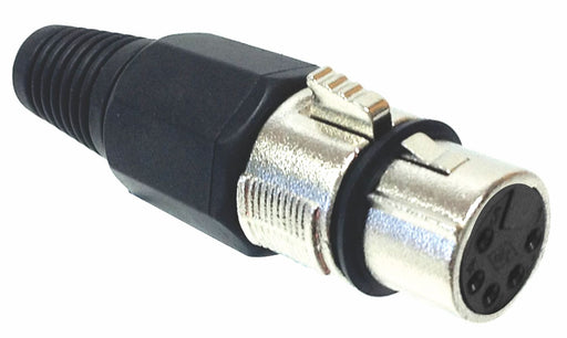5 pin Female XLR Connector, solder type - Nickel - AMERICAN RECORDER TECHNOLOGIES, INC.