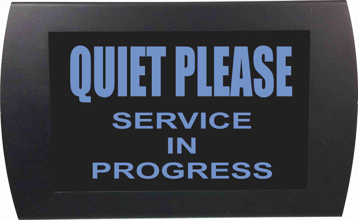 AMERICAN RECORDER - "QUIET PLEASE Service in Progress" LED Lighted Sign - AMERICAN RECORDER TECHNOLOGIES, INC.