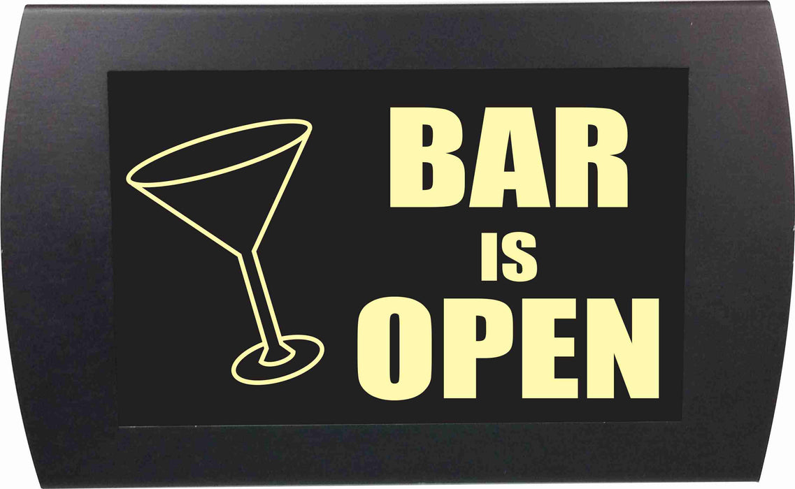 AMERICAN RECORDER - "BAR IS OPEN" (Martini Glass) - LED Lighted Sign - AMERICAN RECORDER TECHNOLOGIES, INC.