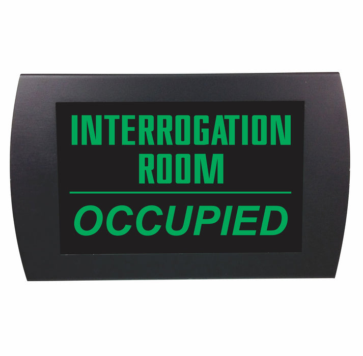 AMERICAN RECORDER "INTERROGATION ROOM OCCUPIED" - LED Lighted Sign - AMERICAN RECORDER TECHNOLOGIES, INC.