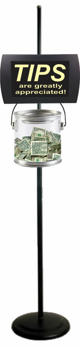 AMERICAN RECORDER - "TIPS - Are Greatly Appreciated"  LED Lighted Sign with Pole Clamp Kit - AMERICAN RECORDER TECHNOLOGIES, INC.