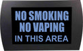 AMERICAN RECORDER - "NO SMOKING/NO VAPING" LED Lighted Sign - AMERICAN RECORDER TECHNOLOGIES, INC.