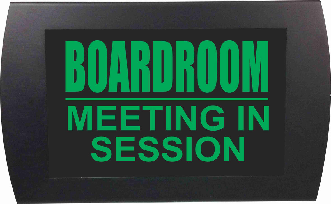 AMERICAN RECORDER - "BOARDROOM MEETING IN SESSION" LED Lighted Sign - AMERICAN RECORDER TECHNOLOGIES, INC.