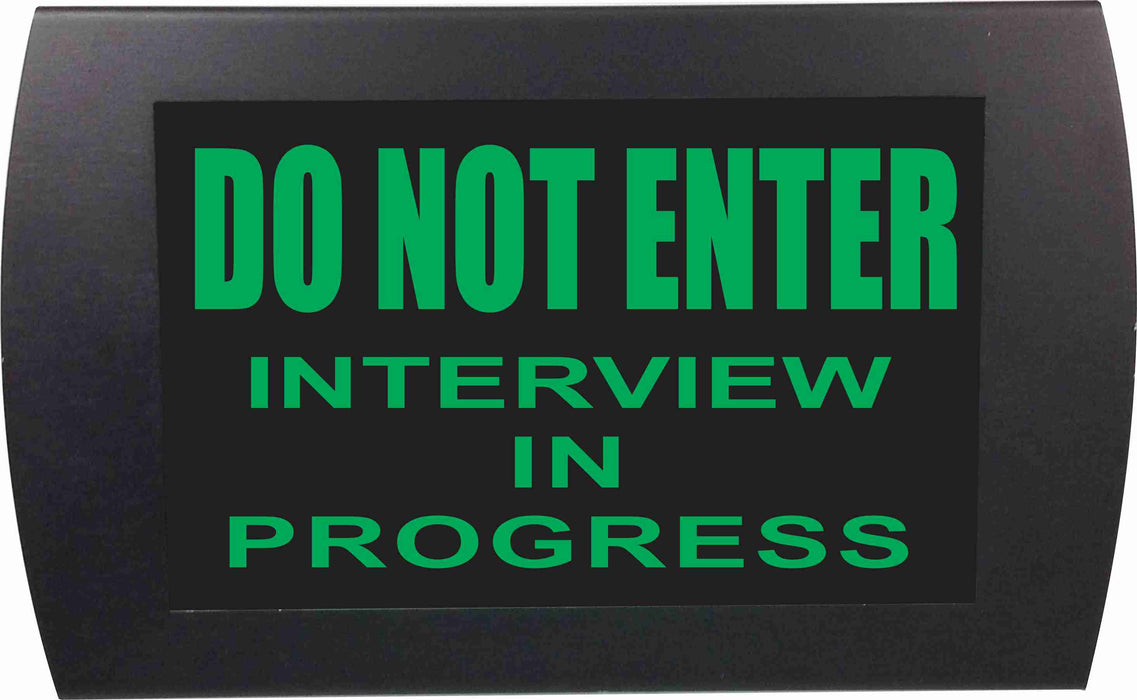 AMERICAN RECORDER - "DO NOT ENTER INTERVIEW IN PROGRESS" LED Lighted Sign - AMERICAN RECORDER TECHNOLOGIES, INC.