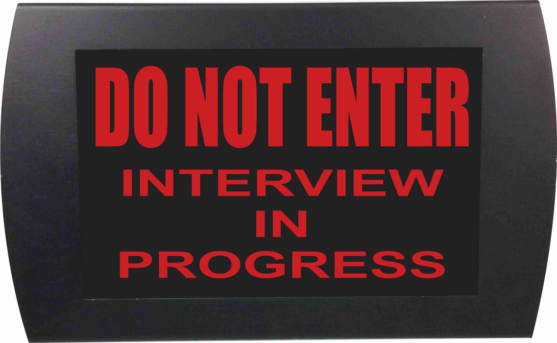 AMERICAN RECORDER - "DO NOT ENTER INTERVIEW IN PROGRESS" LED Lighted Sign - AMERICAN RECORDER TECHNOLOGIES, INC.