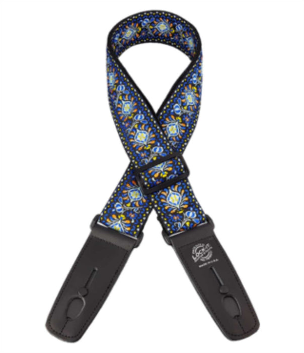 Lock-It Guitar Straps - Blue Chill - AMERICAN RECORDER TECHNOLOGIES, INC.