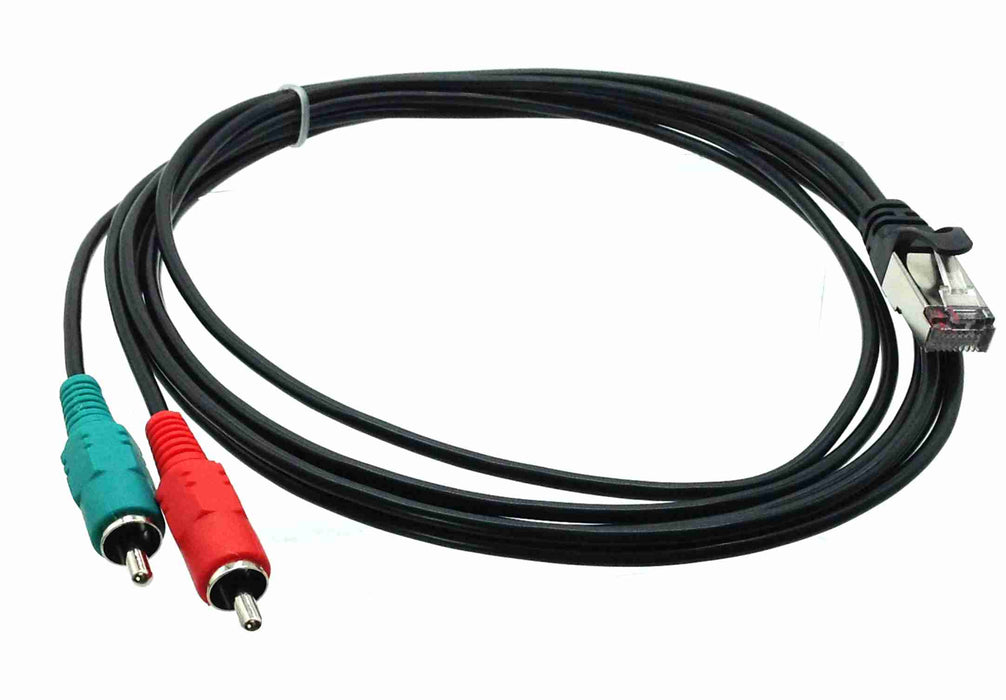 RJ45 (male) to Dual RCA (male) Cable for AXIA - 6 feet - AMERICAN RECORDER TECHNOLOGIES, INC.