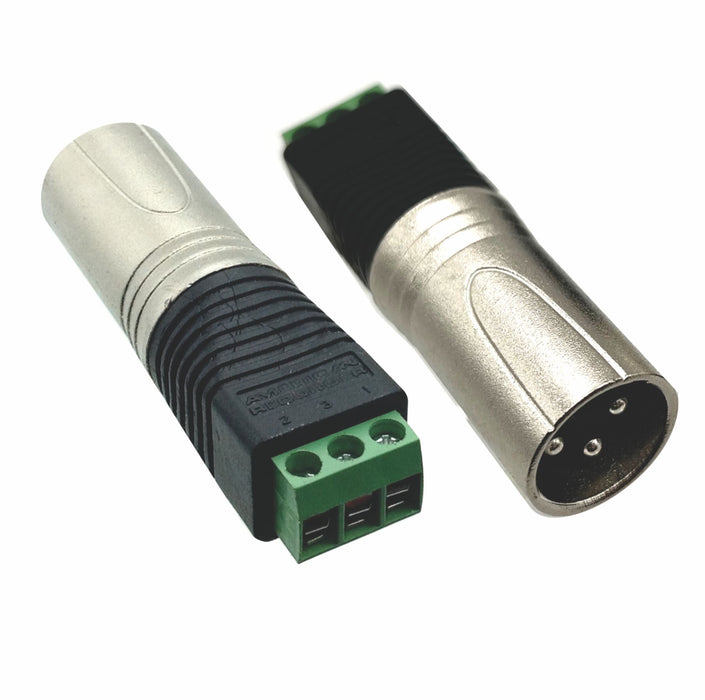 3 Pin Male XLR to Screw Terminal Adapter - AMERICAN RECORDER TECHNOLOGIES, INC.