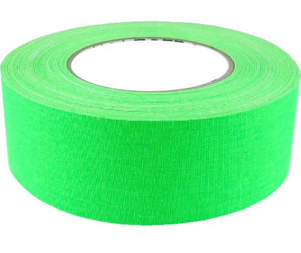 American Recorder 2" x 50 Yards Full Roll Gaffers Tape - Neon Green - AMERICAN RECORDER TECHNOLOGIES, INC.