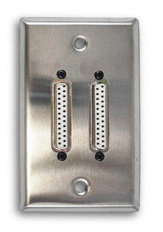 Single Gang Dual VGA Stainless Steel Wall Plate - AMERICAN RECORDER TECHNOLOGIES, INC.