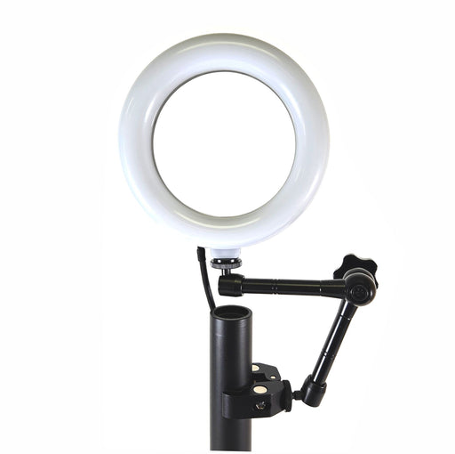 ALLCAST 6" Ring Light and HD Webcam with Adjustable Arm Pole Clamp - AMERICAN RECORDER TECHNOLOGIES, INC.