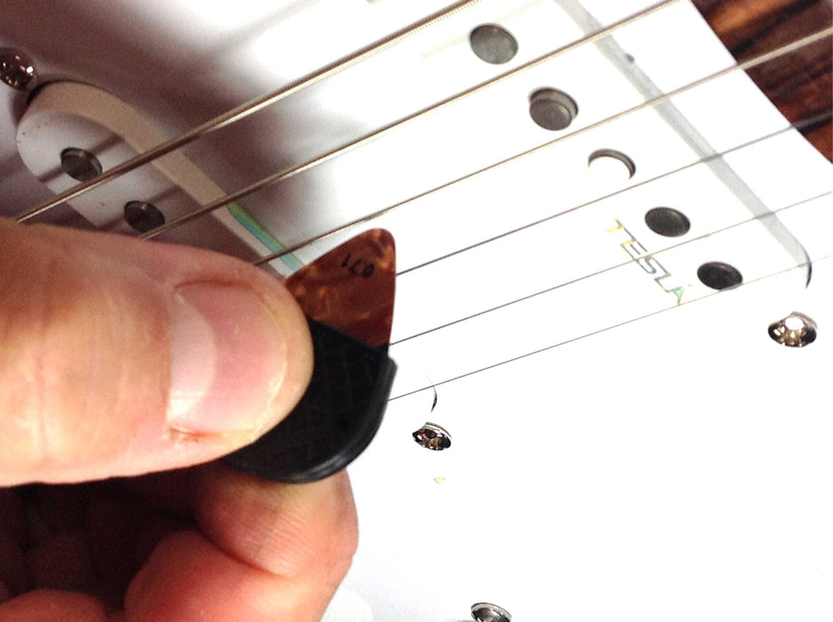 K-GRIP Celluloid  Guitar Pick with Removable Dynamic Knurl Rubber Grip