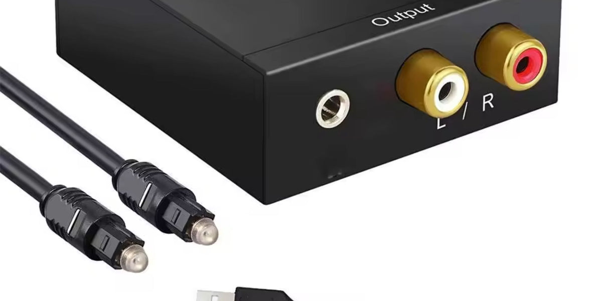 Convertisseur Audio Numérique Vers Analogique - Toslink/Coaxial Vers RCA 3.5 Mm | Supporte 96 KHz, Alimentation USB | Pour TV, DVD, PC