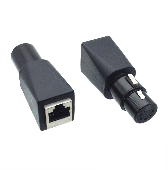 DMX 5 Pin XLR Female to RJ45 Female Adapter - AMERICAN RECORDER TECHNOLOGIES, INC.