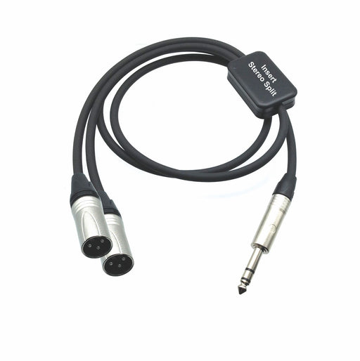 AMERICAN RECORDER PRO Series TRS to XLR Male Insert & Stereo Split Cable - AMERICAN RECORDER TECHNOLOGIES, INC.