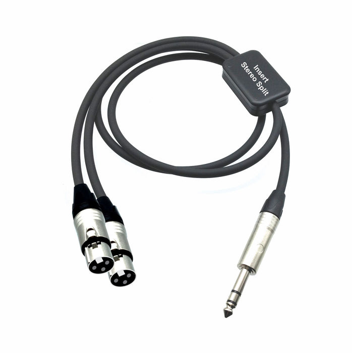 AMERICAN RECORDER PRO Series TRS to XLR Female Insert & Stereo Split Cable - AMERICAN RECORDER TECHNOLOGIES, INC.