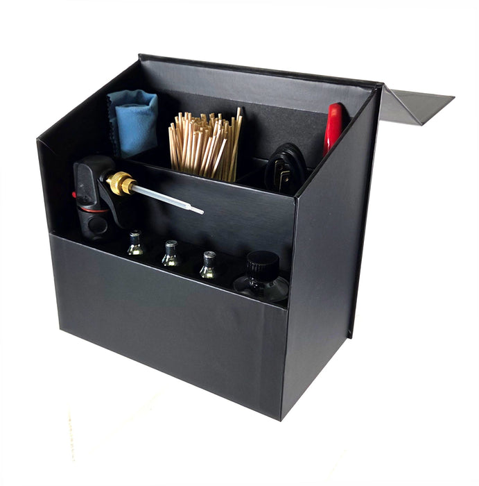 Deluxe AMERICAN RECORDER Tape Recorder Cleaning Kit with CO2 Gas Duster and Hinged Custom Storage Box