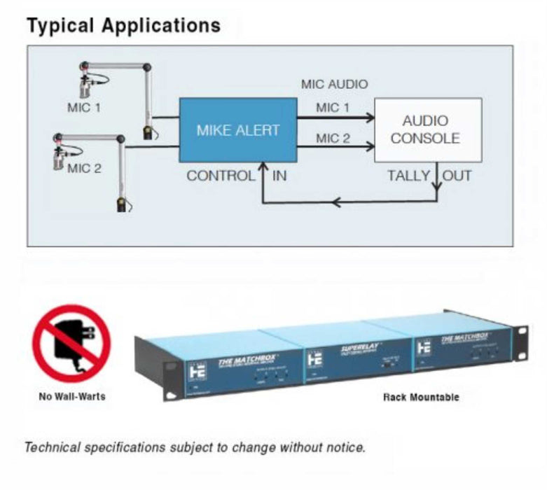 Henry Engineering MIKE ALERT™ BI-COLOR TALLY LIGHT CONTROLLER