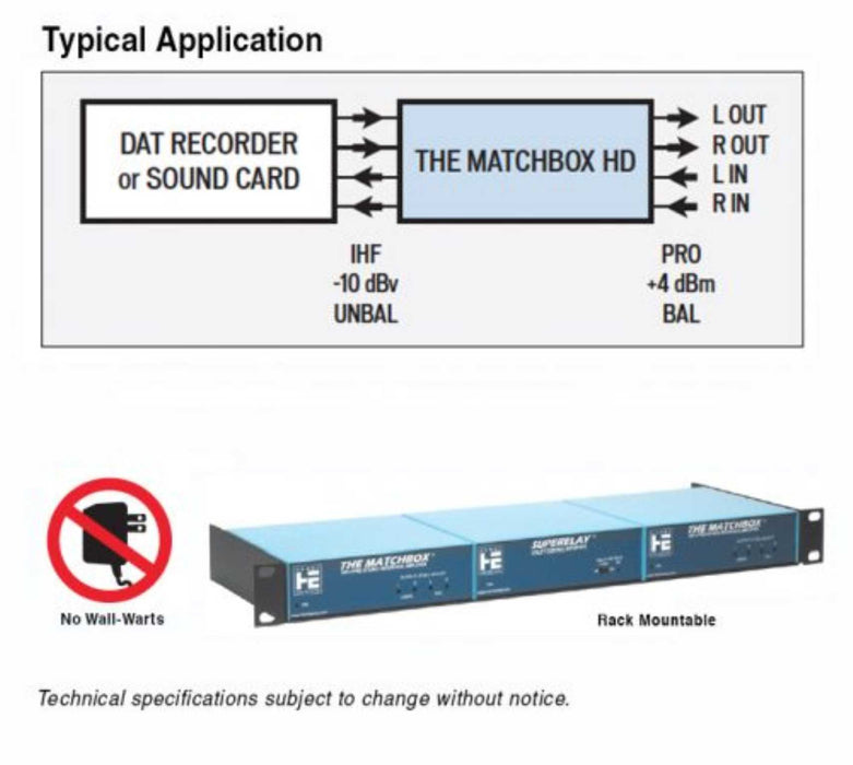 Henry Engineering THE MATCHBOX HD™ BI-DIRECTIONAL STEREO LEVEL & IMPEDANCE INTERFACE