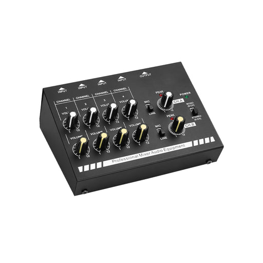 AMERICAN RECORDER 8 Channel, Battery Powered Mini Mixer - AMERICAN RECORDER TECHNOLOGIES, INC.