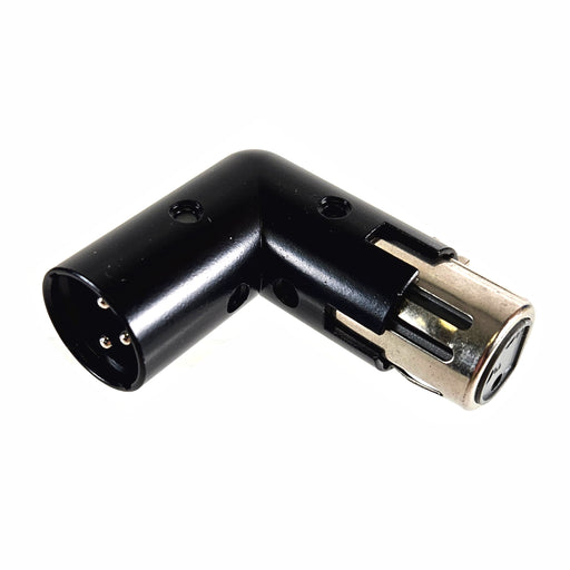AMERICAN RECORDER 3 Pin XLR (male) to XLR (female) Balanced Right Angle Adapter - AMERICAN RECORDER TECHNOLOGIES, INC.