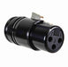 AMERICAN RECORDER Low Profile 3 pin Female XLR Solder Type Connector - Black - AMERICAN RECORDER TECHNOLOGIES, INC.