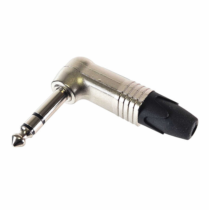 Heavy Duty 1/4” TRS Right Angle Connector, Nickel Plated - AMERICAN RECORDER TECHNOLOGIES, INC.