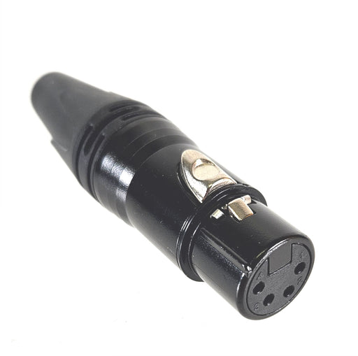 AMERICAN RECORDER Solder Type 4 pin Female ale XLR Connector - Black - AMERICAN RECORDER TECHNOLOGIES, INC.